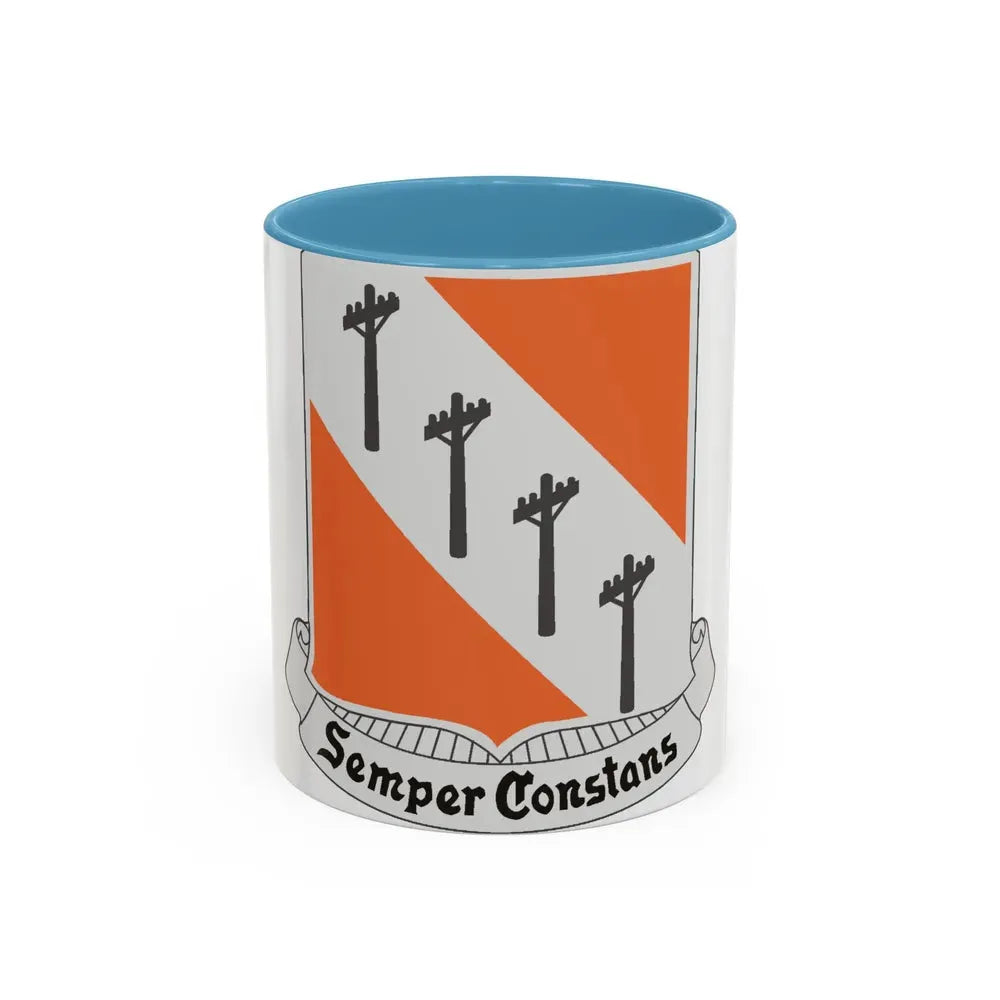 51 Signal Battalion (U.S. Army) Accent Coffee Mug 11oz Light Blue - Go Mug Yourself