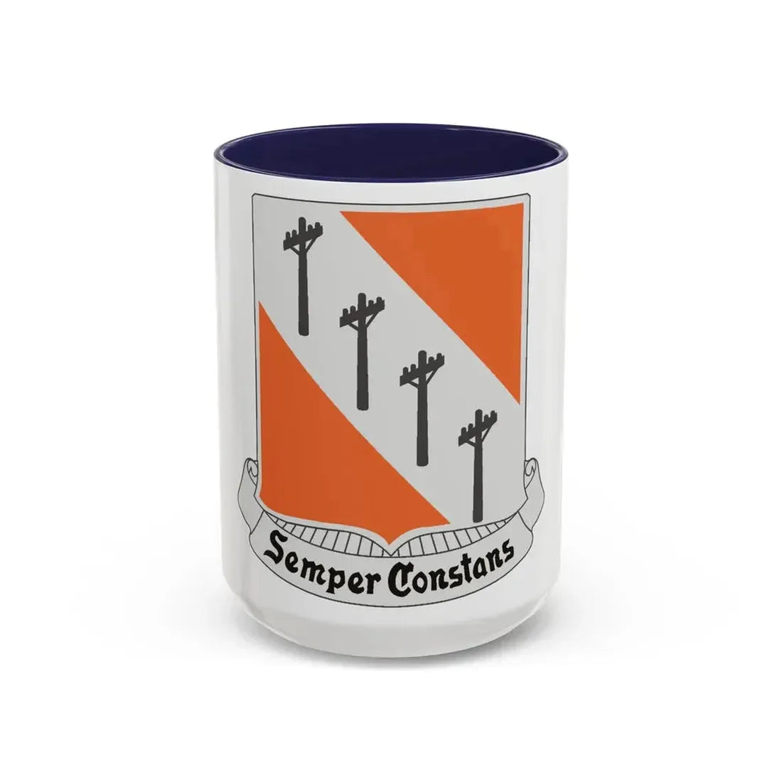 51 Signal Battalion (U.S. Army) Accent Coffee Mug 15oz Navy - Go Mug Yourself