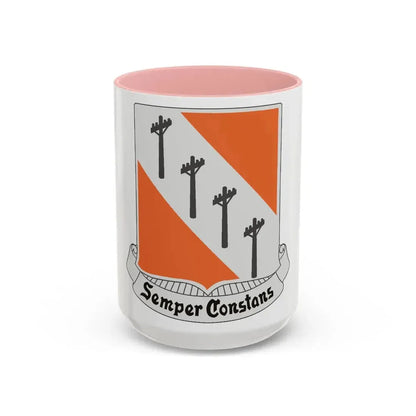 51 Signal Battalion (U.S. Army) Accent Coffee Mug 15oz Pink - Go Mug Yourself