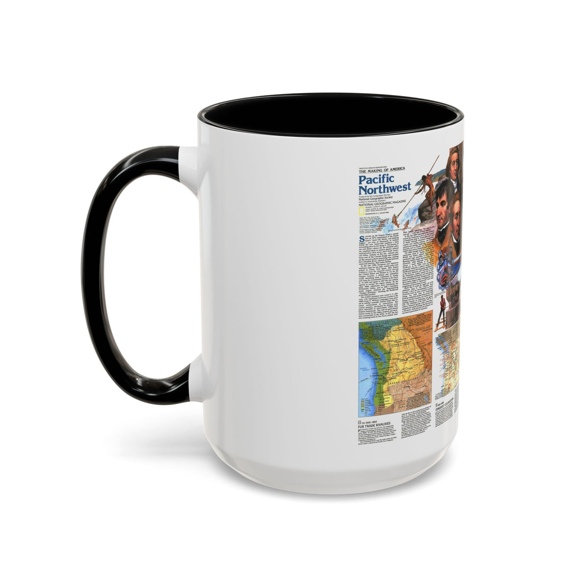 USA - Pacific Northwest 2 (1986) (Map) Accent Coffee Mug