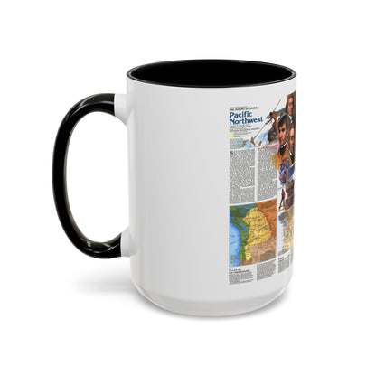 USA - Pacific Northwest 2 (1986) (Map) Accent Coffee Mug