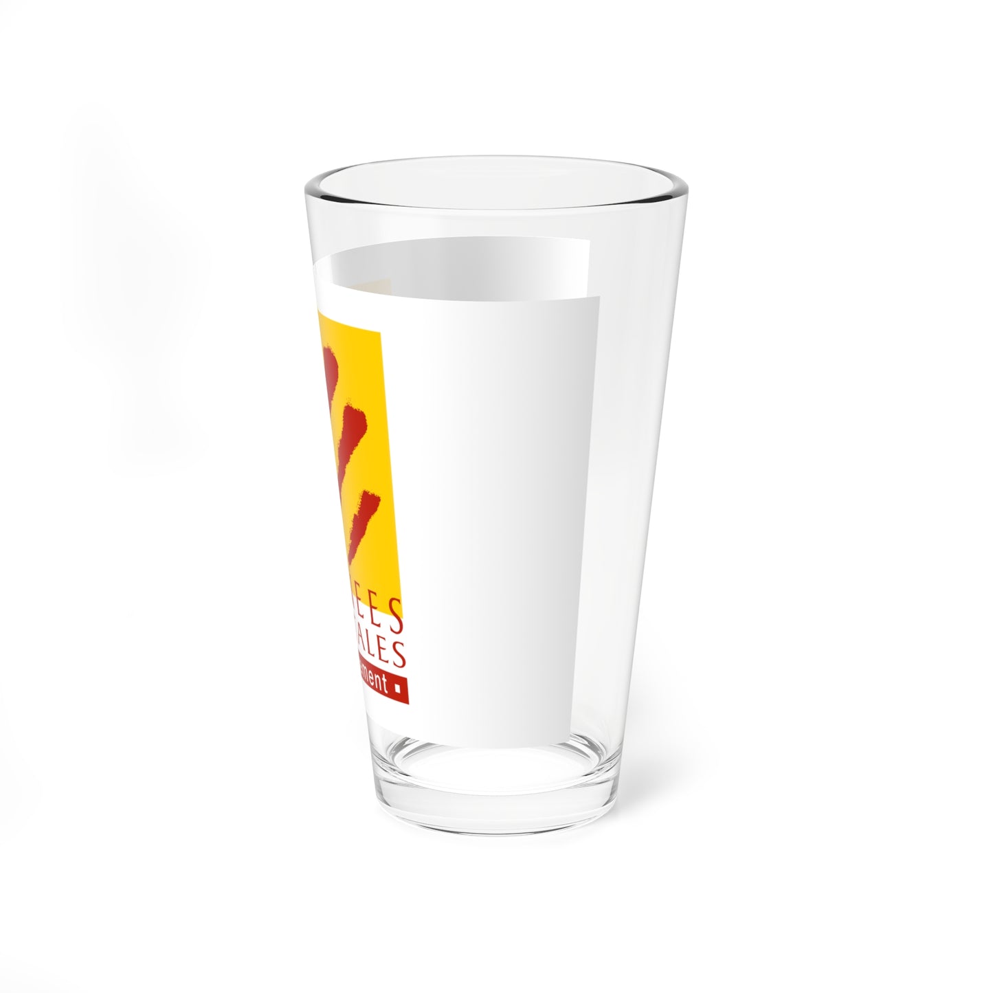 Flag of the Department of Pyrenees-Orientales (France) Pint Glass 16oz