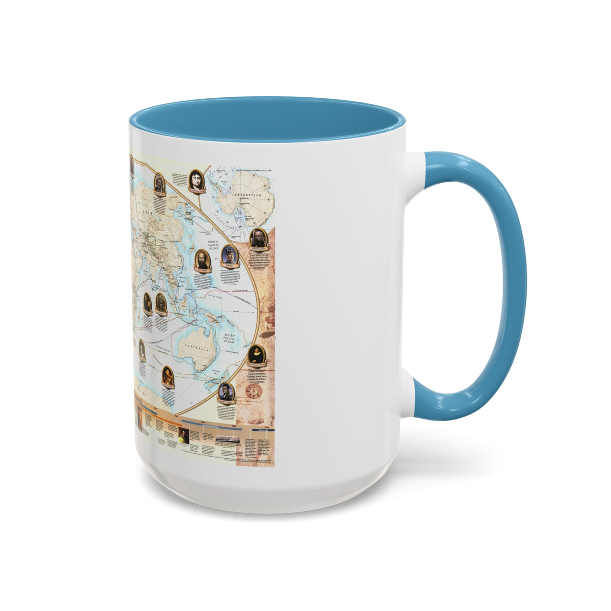 World Map - Explorers (1998) (Map) Accent Coffee Mug