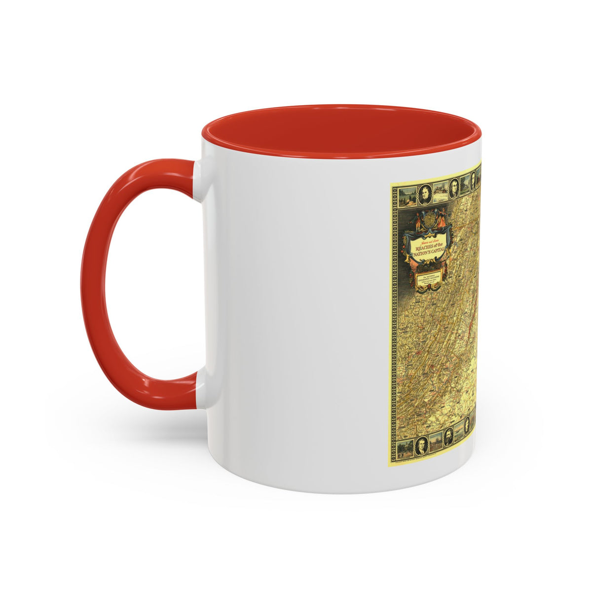 USA - Washington, Historic and Scenic (1939) (Map) Accent Coffee Mug