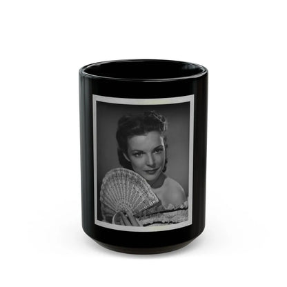 Cathy Downs #40 (Vintage Female Icon) Black Coffee Mug-15oz-Go Mug Yourself