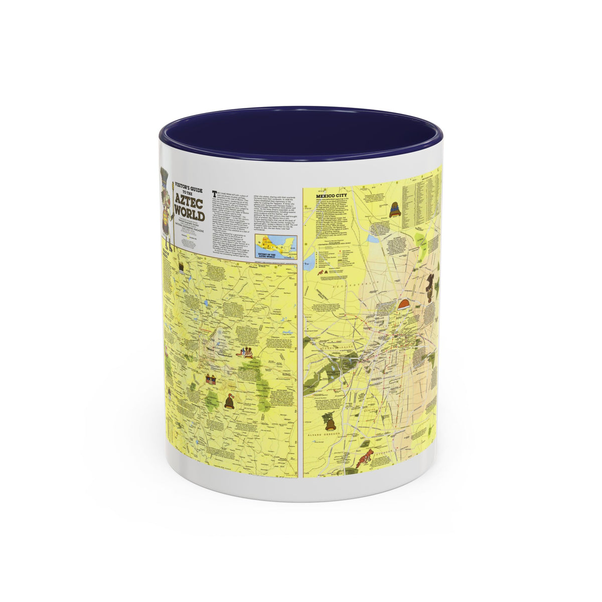 Central America - The Aztec World (1980) (Map) Accent Coffee Mug