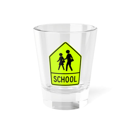 MUTCD-CA SW24-1 (California) (Road Sign) Shot Glass 1.5oz