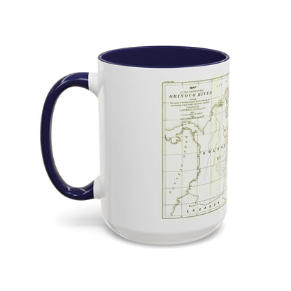 South America - Orinoco River (1896 (Map) Accent Coffee Mug