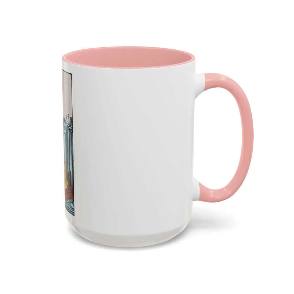 The 6 of Swords (Tarot Card) Accent Coffee Mug-Go Mug Yourself