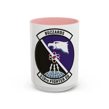 510th Fighter Squadron (U.S. Air Force) Accent Coffee Mug 15oz Pink - Go Mug Yourself