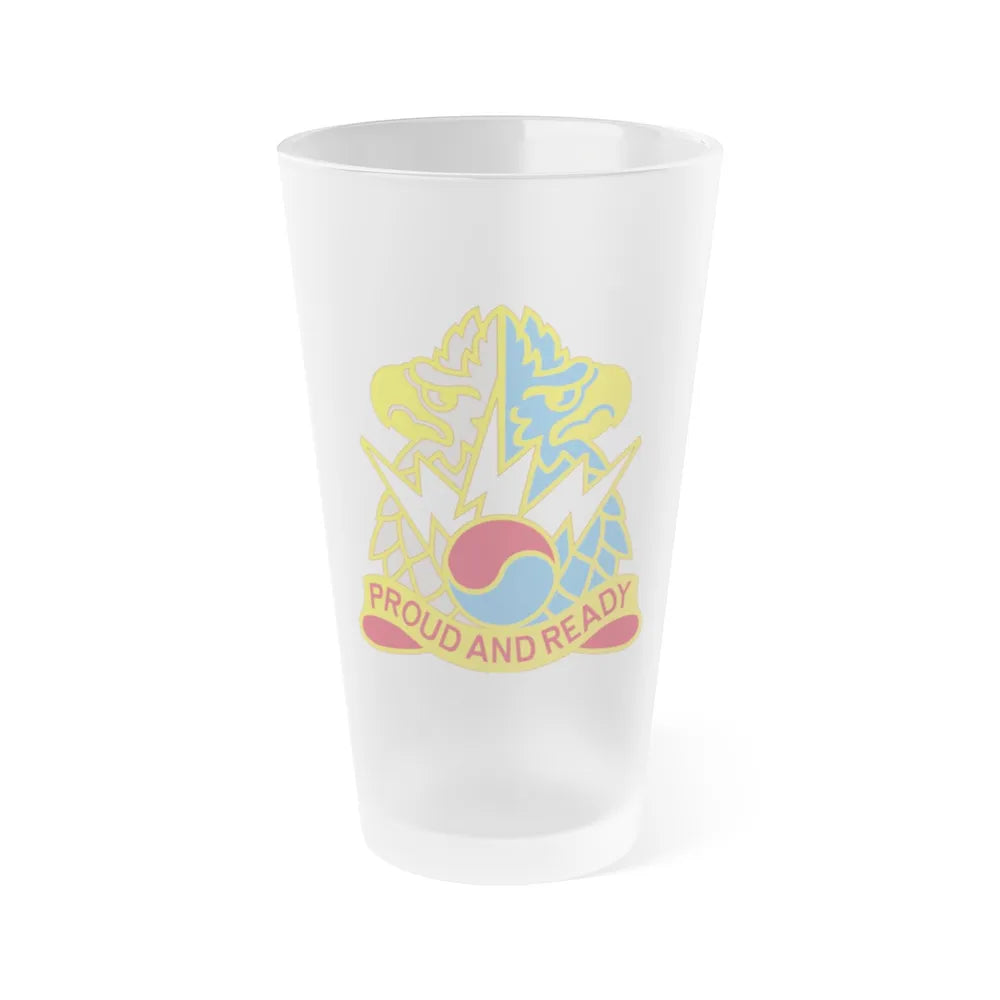 511 Military Intelligence Battalion (U.S. Army) Frosted Pint Glass 16oz-Go Mug Yourself