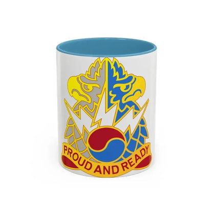 511 Military Intelligence Battalion (U.S. Army) Accent Coffee Mug 11oz Light Blue - Go Mug Yourself