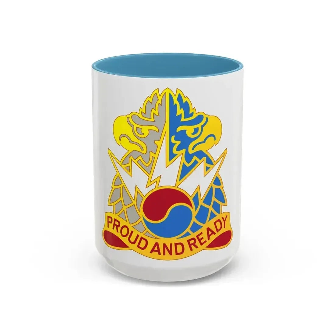 511 Military Intelligence Battalion (U.S. Army) Accent Coffee Mug 15oz Light Blue - Go Mug Yourself