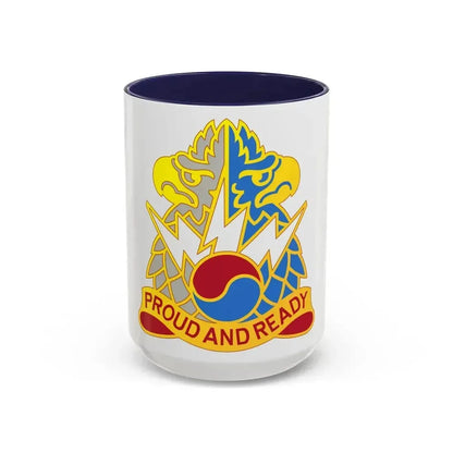 511 Military Intelligence Battalion (U.S. Army) Accent Coffee Mug 15oz Navy - Go Mug Yourself