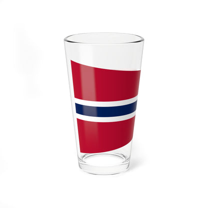 Rank Flag of a Norwegian Captain (Norway) Pint Glass 16oz