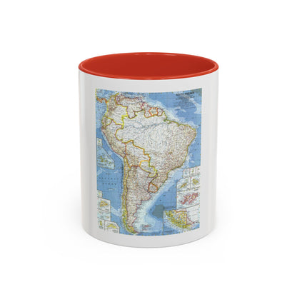 South America (1960) (Map) Accent Coffee Mug