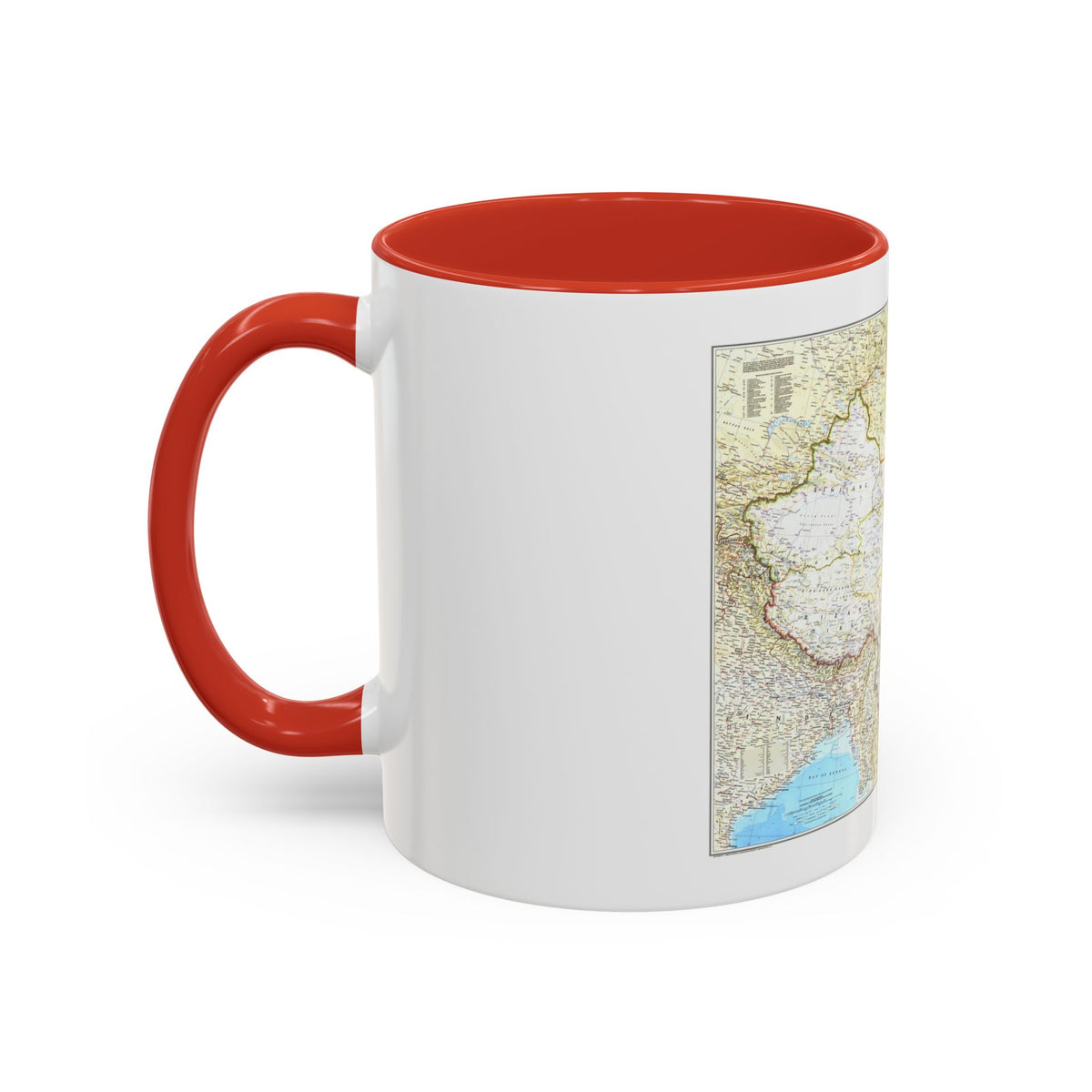 China - The People's Republic (1980) (Map) Accent Coffee Mug