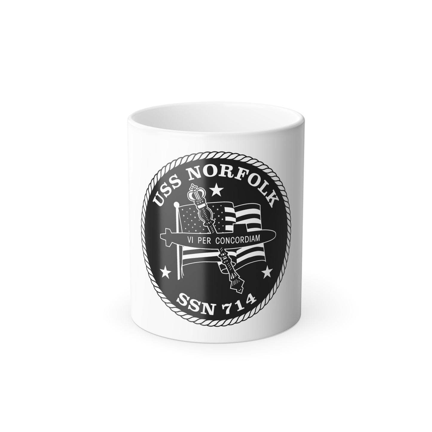 USS Norfolk SSN 714 (U.S. Navy) Color Changing Mug 11oz