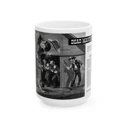 Dead Man's Posse, Men magazine, August 1958 - White Coffee Mug-15oz-Go Mug Yourself