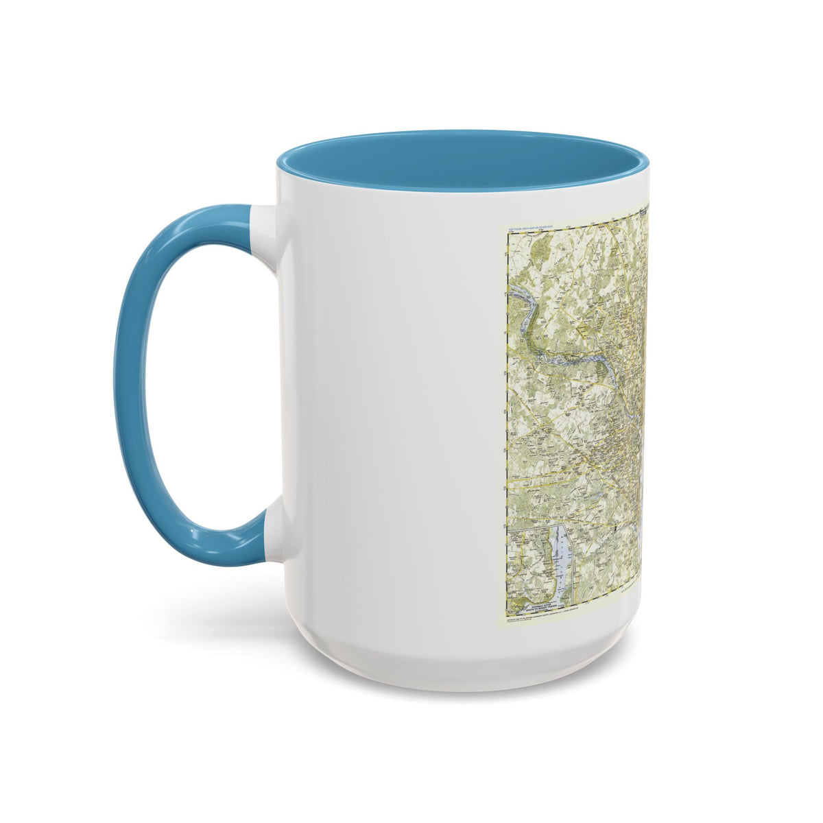 USA - Washington, Suburban (1948) (Map) Accent Coffee Mug
