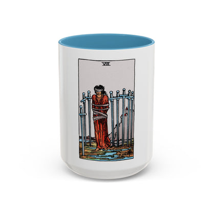 The 8 of Swords (Tarot Card) Accent Coffee Mug