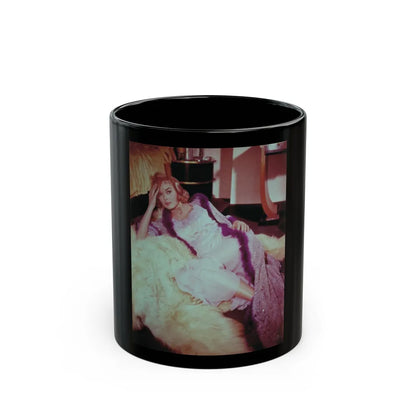 Leslie Parrish #200 (Vintage Female Icon) Black Coffee Mug-11oz-Go Mug Yourself