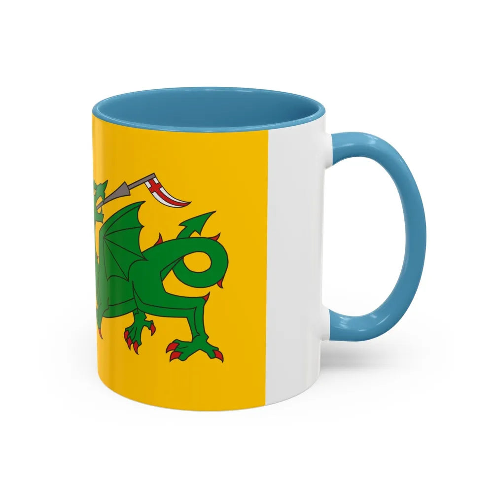 Flag of Evenley UK - Accent Coffee Mug-Go Mug Yourself