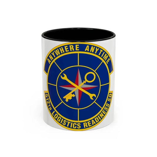 512 Logistics Readiness Squadron AFRC (U.S. Air Force) Accent Coffee Mug 11oz Black - Go Mug Yourself