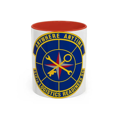 512 Logistics Readiness Squadron AFRC (U.S. Air Force) Accent Coffee Mug 11oz Red - Go Mug Yourself