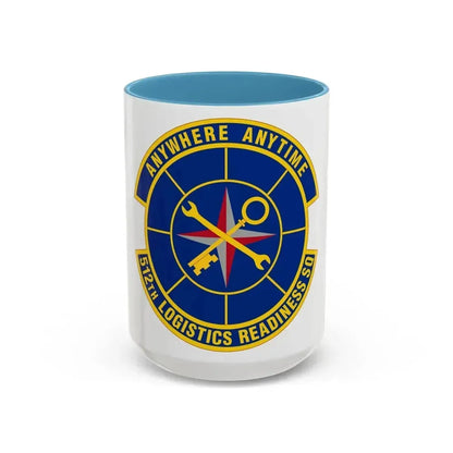 512 Logistics Readiness Squadron AFRC (U.S. Air Force) Accent Coffee Mug 15oz Light Blue - Go Mug Yourself