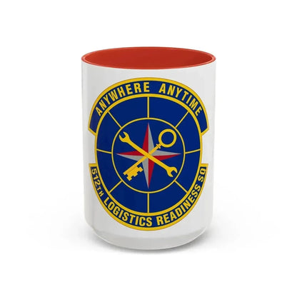 512 Logistics Readiness Squadron AFRC (U.S. Air Force) Accent Coffee Mug 15oz Red - Go Mug Yourself
