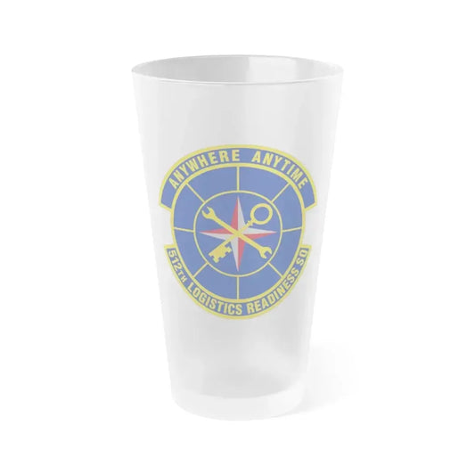 512 Logistics Readiness Squadron AFRC (U.S. Air Force) Frosted Pint Glass 16oz 16oz Frosted - Go Mug Yourself