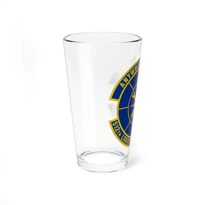 512 Logistics Readiness Squadron AFRC (U.S. Air Force) Pint Glass 16oz - Go Mug Yourself