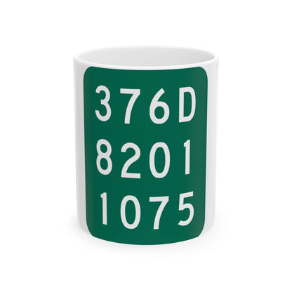 NY-376D (New York) (Road Sign) White Coffee Mug