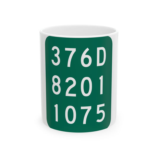 NY-376D (New York) (Road Sign) White Coffee Mug