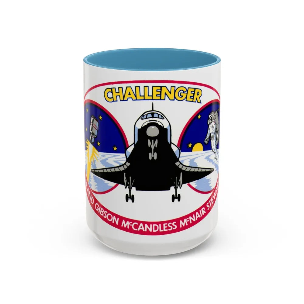 STS 41 b (NASA) Accent Coffee Mug-15oz-Light Blue-Go Mug Yourself