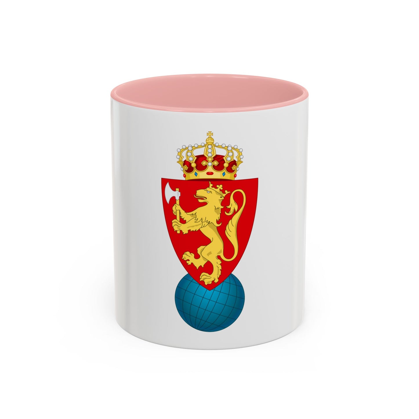 Coat of arms of the Geographical Survey of Norway - Accent Coffee Mug