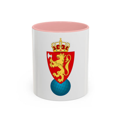 Coat of arms of the Geographical Survey of Norway - Accent Coffee Mug