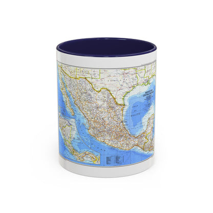 Central America & Mexico (1980) (Map) Accent Coffee Mug