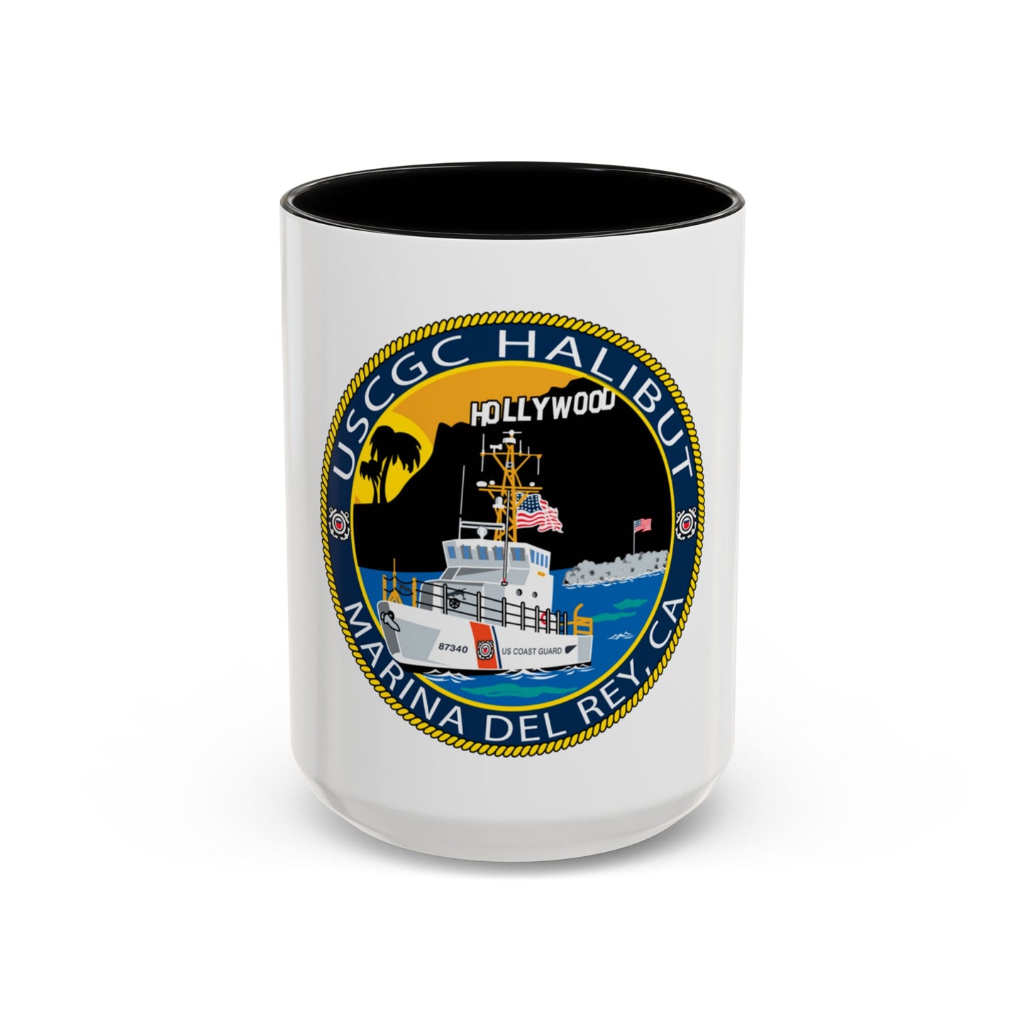 USCG Halibut Marina Del Ray CA (U.S. Coast Guard) Accent Coffee Mug