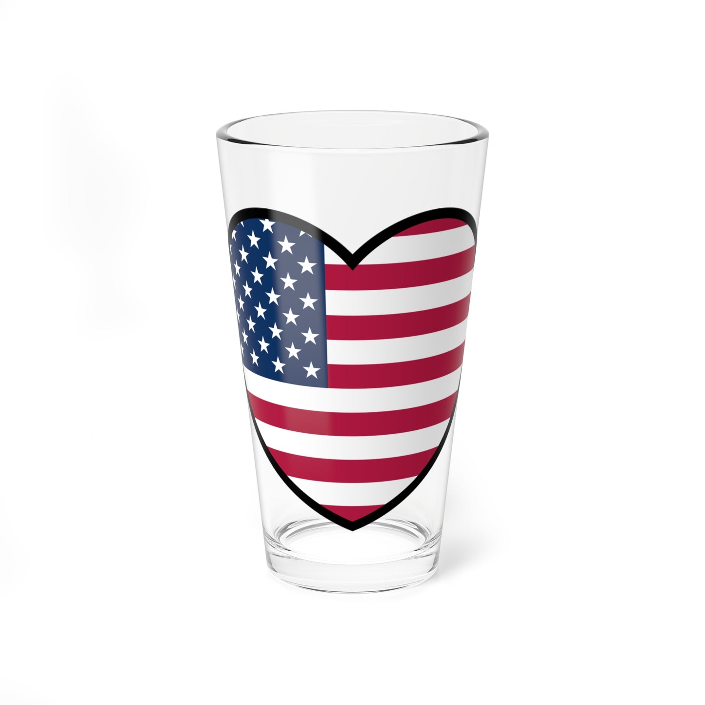 United States flag heart (United States) Pint Glass 16oz
