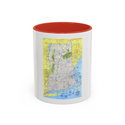 USA - Western New England 1 (1975) (Map) Accent Coffee Mug
