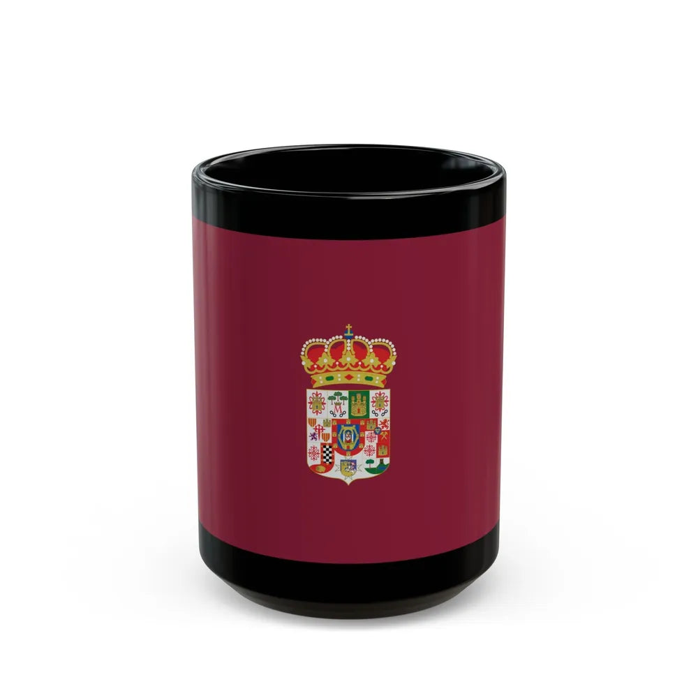 Flag of Ciudad Real Spain - Black Coffee Mug-15oz-Go Mug Yourself