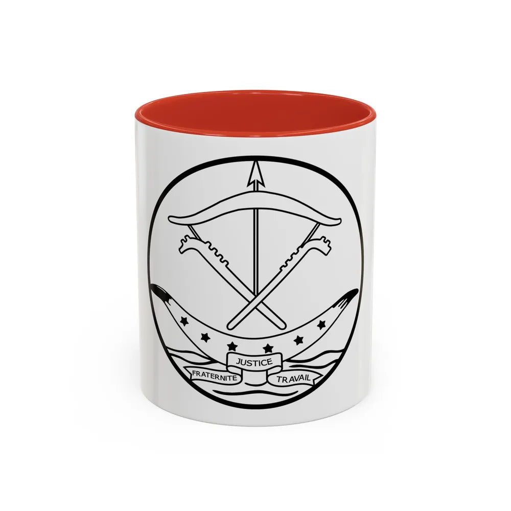 Seal of Dahomey - Accent Coffee Mug-11oz-Red-Go Mug Yourself