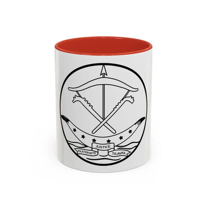 Seal of Dahomey - Accent Coffee Mug-11oz-Red-Go Mug Yourself