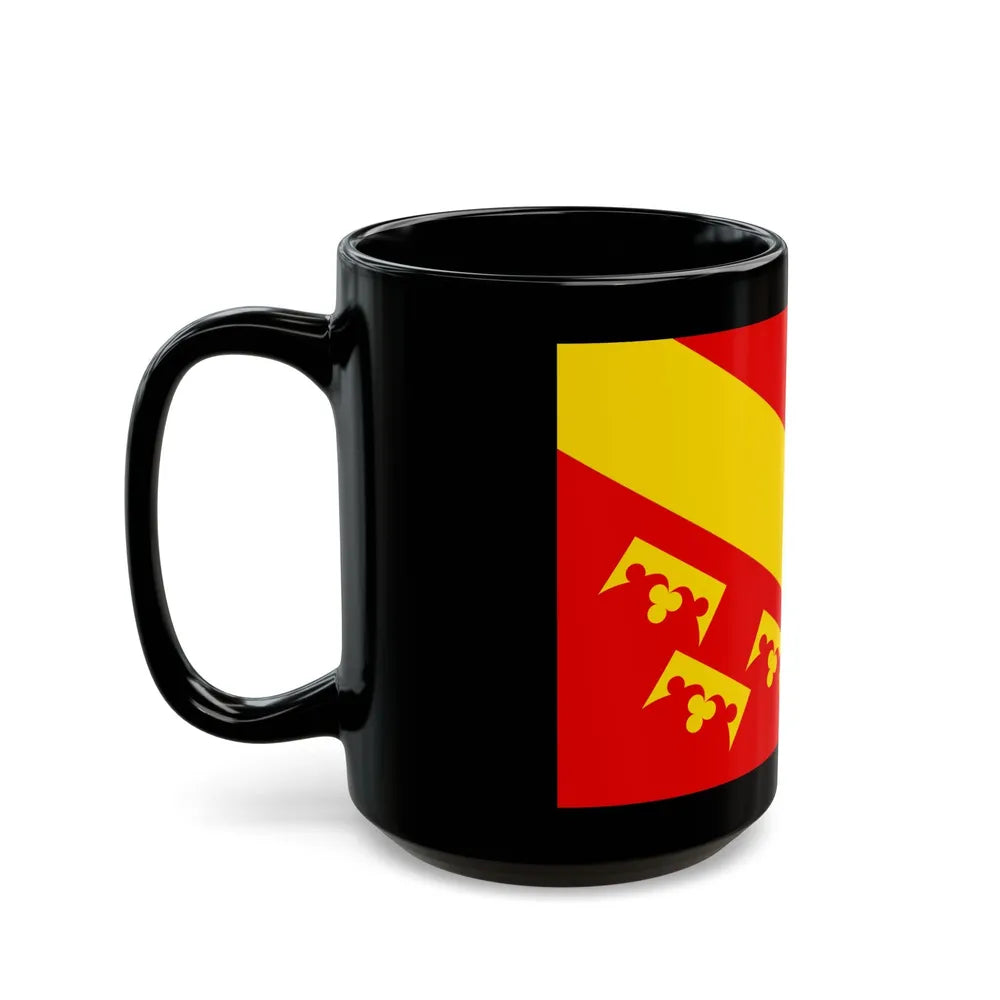 Flag of Haut Rhin France 2 - Black Coffee Mug-Go Mug Yourself