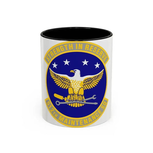 512th Maintenance Squadron (U.S. Air Force) Accent Coffee Mug 11oz Black - Go Mug Yourself