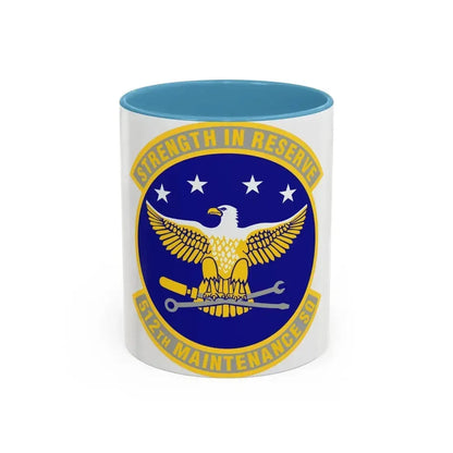 512th Maintenance Squadron (U.S. Air Force) Accent Coffee Mug 11oz Light Blue - Go Mug Yourself