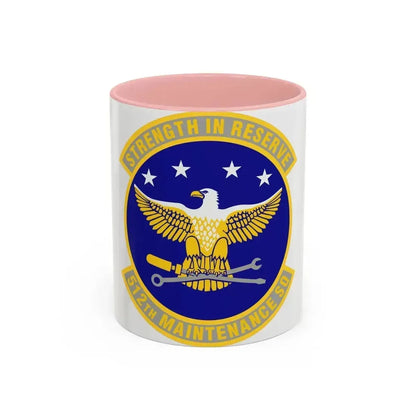 512th Maintenance Squadron (U.S. Air Force) Accent Coffee Mug 11oz Pink - Go Mug Yourself