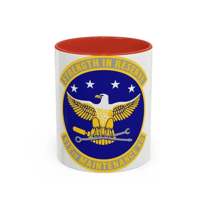 512th Maintenance Squadron (U.S. Air Force) Accent Coffee Mug 11oz Red - Go Mug Yourself